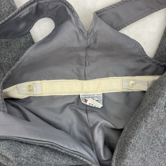 Vintage Dan Jean Boy Wool Blend Overalls Gray Outerwear Lined France EU 6 Years - Picture 10 of 11